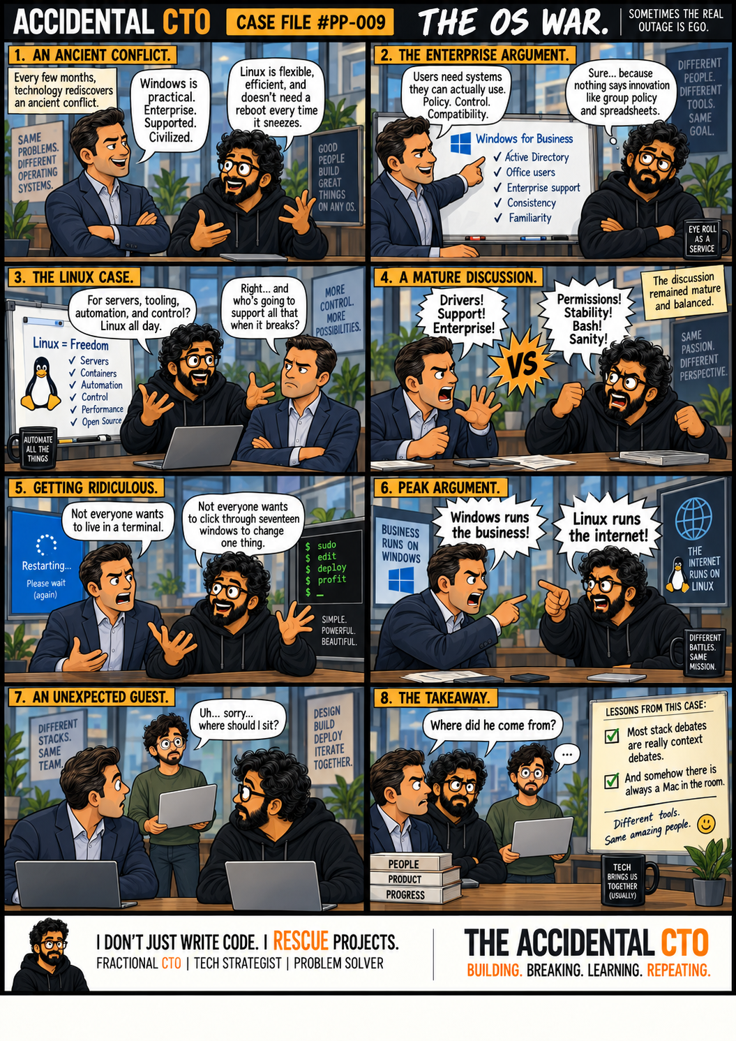 Comic cover for The OS Wars